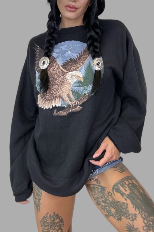 'Fly High' Vintage Crewneck Sweater (Ready To Ship)